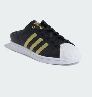 NEW】Adidas Originals Superstar Mule Black Gold Slip-on FZ2268 US8.5 | eBay